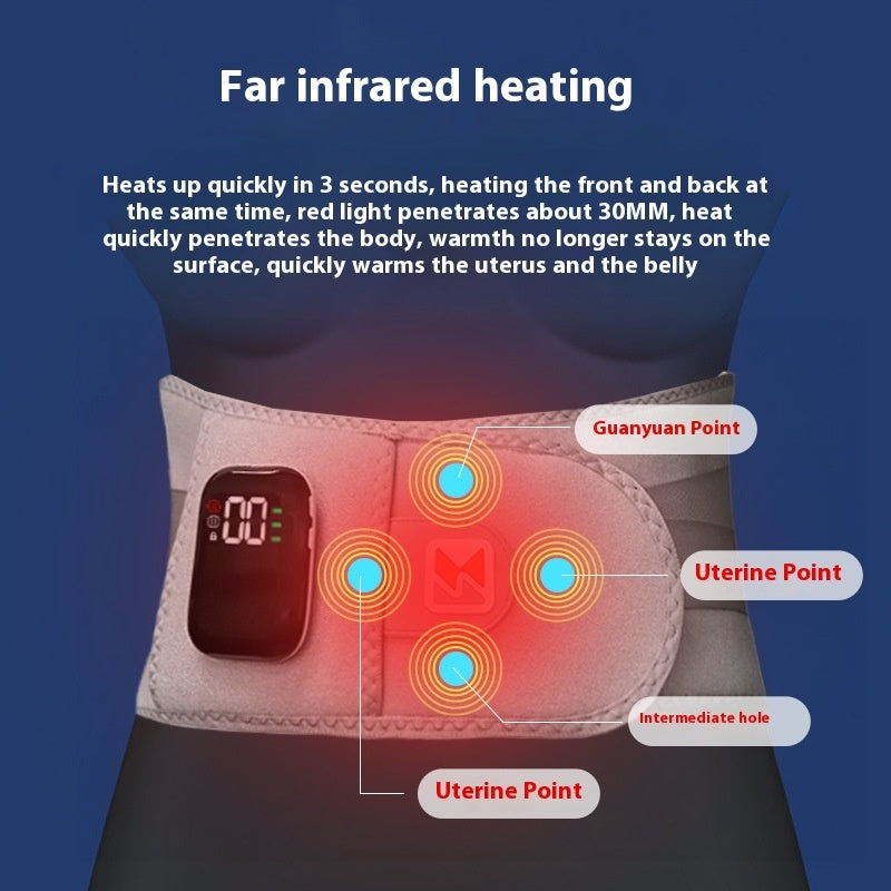 Wireless Waist Instrument Charging Heating Steel Plate Support Massager