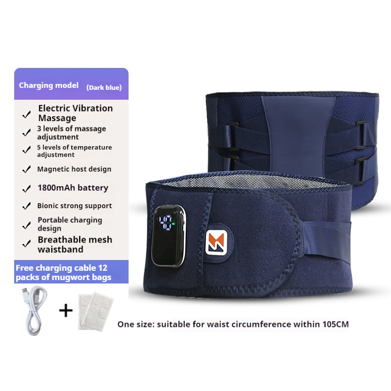 Wireless Waist Instrument Charging Heating Steel Plate Support Massager